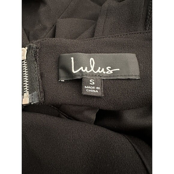 NWT LULU’S Positively Beaming Backless Ruffled Mini Dress Small Black - Picture 12 of 12